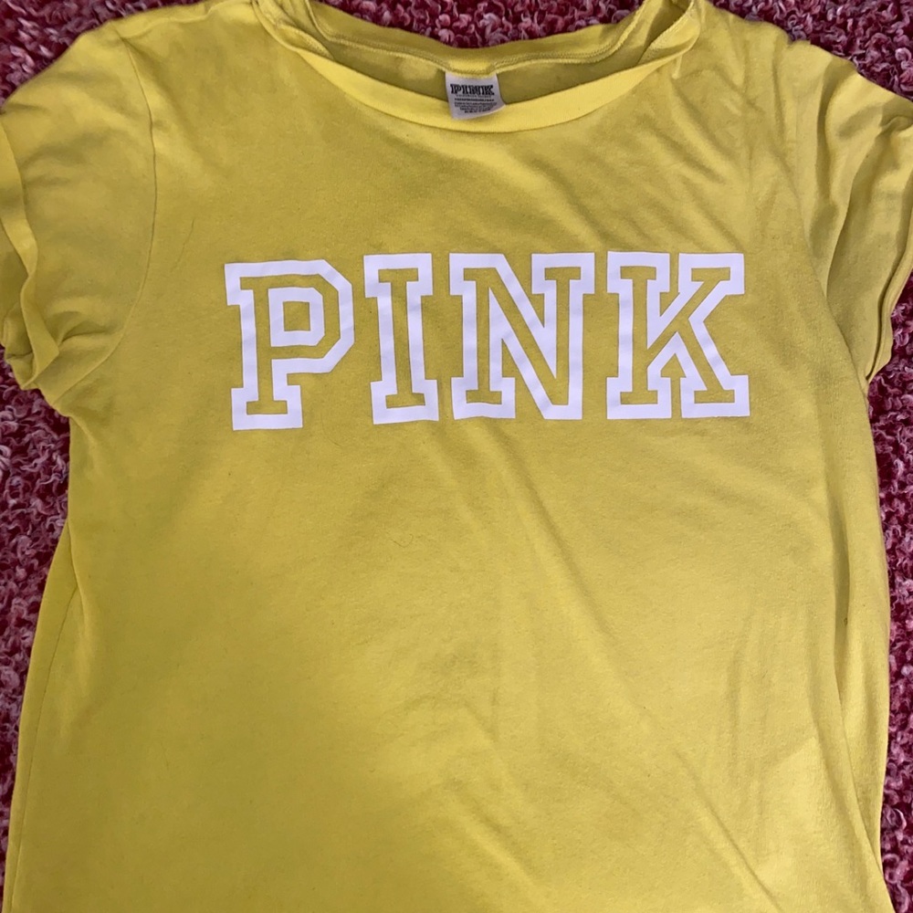 PINK neon yellow/green t shirt